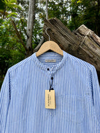 Uni Liur Ocean Blue Stripe Henley Katua