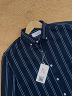 Uni Liur Classic Obsidian Line Button Down shirt