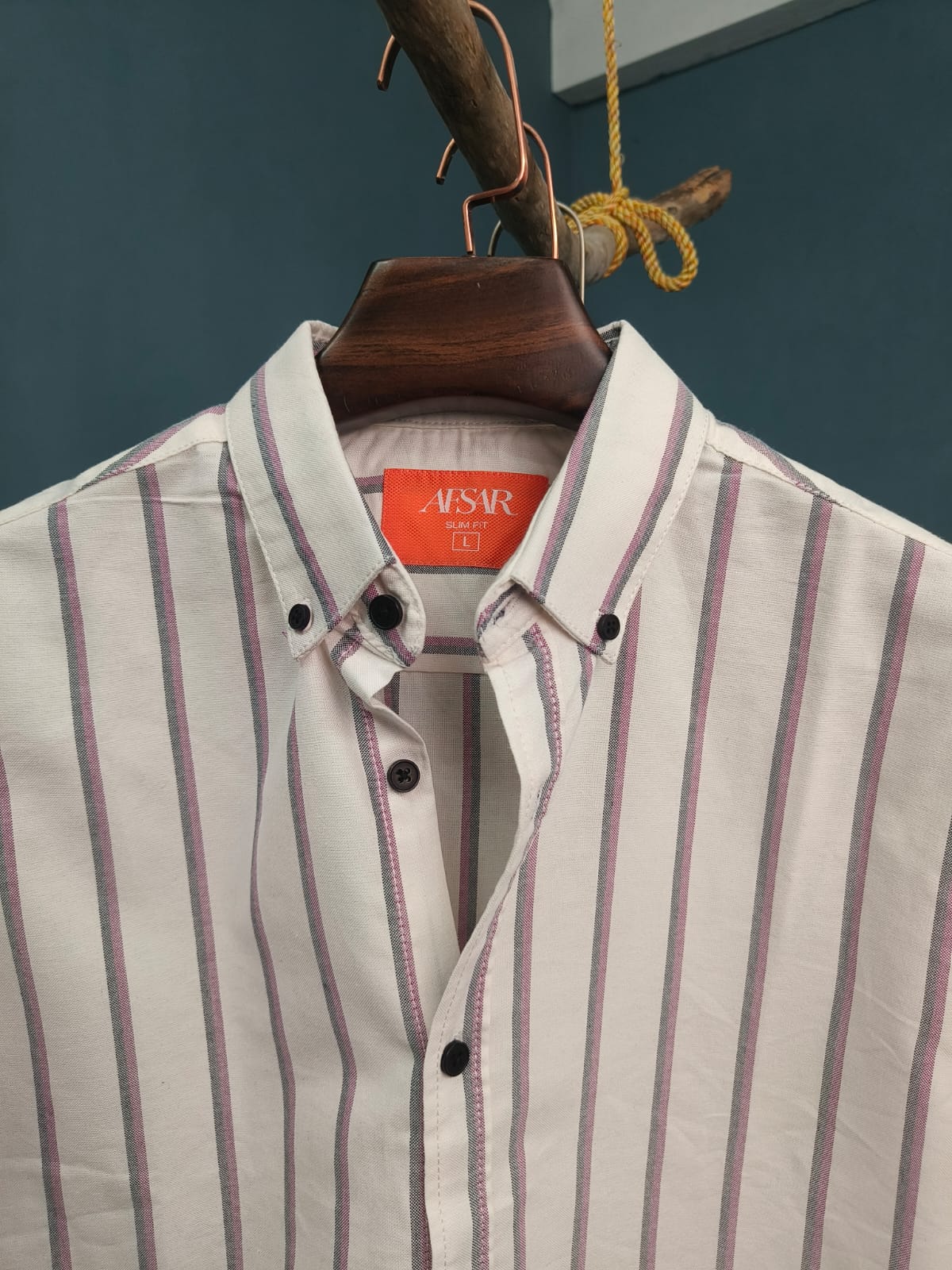 Uni Liur Signature Vanilla Haze Stripe Shirt.