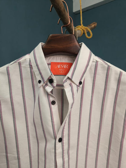 Uni Liur Signature Vanilla Haze Stripe Shirt.