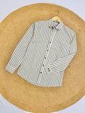 Uni Liur Classic Ivory Mist Stripe Button Down Shirt